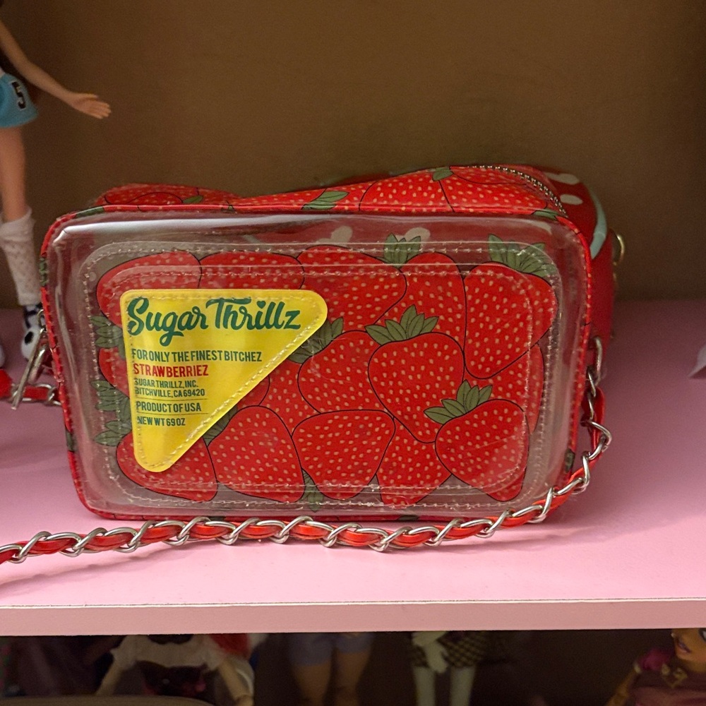 Sugar Thrillz Red Strawberry Pattern Bag